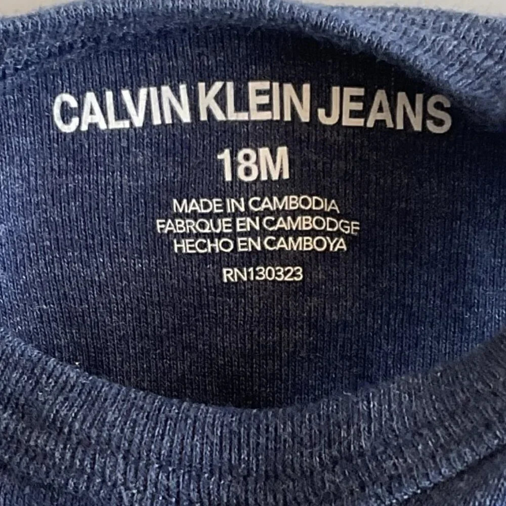 Calvin Klein Jeans Baby Boys Sleeveless Bodysuit Bundle 18M